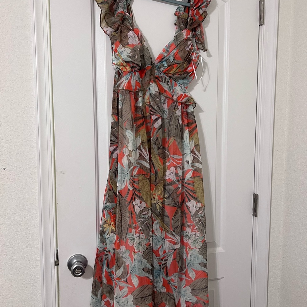 Floral Ruffle Dress - Picture 3 of 4